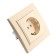 1-seater s/s outlet, Stekker series Erna, PST16-9010-02, ivory