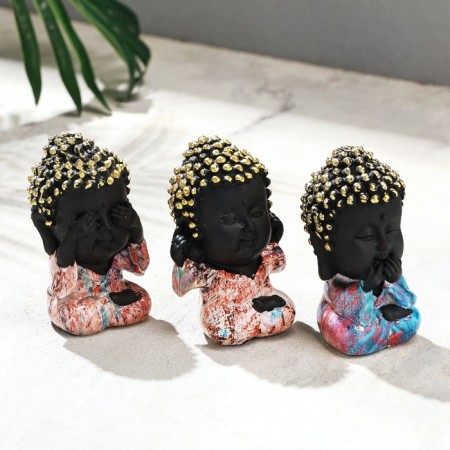 Figure "Buddha: I do not see, I do not hear, I do not say" 4,5x5x9cm, a set of 3pcs-2