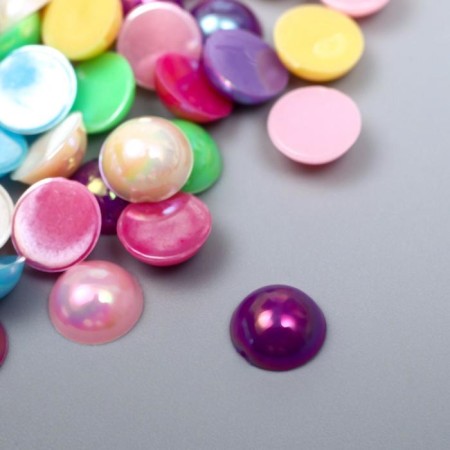 Decor for creativity Plastic "Half -Pesterpoline Tsvetn. Purvalum" set150pcs 0.8x0.8x0.4 cm mix-1