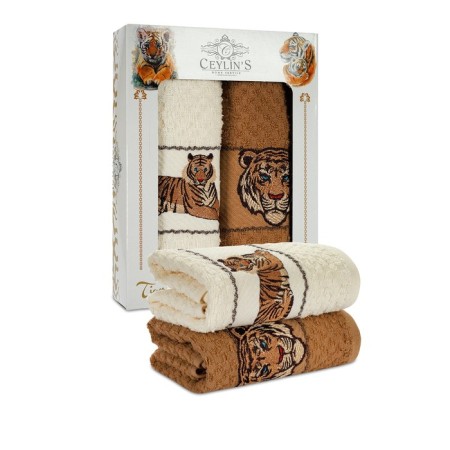 Set of terry napkins Diva Afrodita Ceylin "Tiger", size 40x60 cm, 2 pcs-1