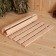 Rug-seat for a bathhouse from linden, embossing Russian patterns, 42x35x1 cm