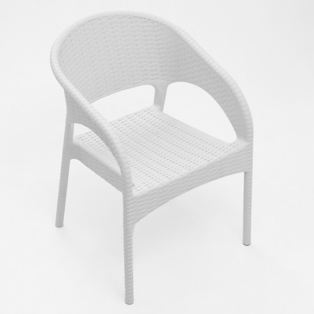 The Rattan Ola Dom chair, white, 58 x 62 x 80.5 cm-1