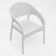 The Rattan Ola Dom chair, white, 58 x 62 x 80.5 cm