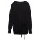 Female jumper with decorative assembly Contse Elegant, size XS, color Black