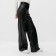 Women's trousers (eco-leather) minku: classic color black, rn 46