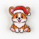 Icon in the box "New Year's Corgi", 5 x 4 cm