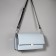 Genuine leather bag, adjustable, with carbines, 60 ± 2 cm × 1.2 cm, black/silver color