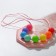 Buses children's "chosen" rainbow, 8 beads, colored in silver