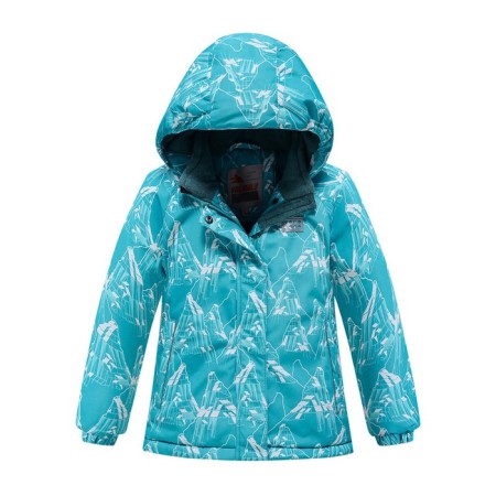 Ski costume for a girl, height 86 cm, turquoise color-1