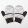 Baby mittens double, gray color, size 12