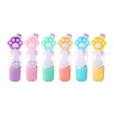 A set of markers of textbooks 6 pieces 6 colors, in the pencil case on the zipper's paw smile