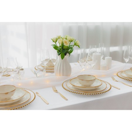 Porcelain shares of Organic Gold, 320 ml, D = 12.5 cm, white color-9