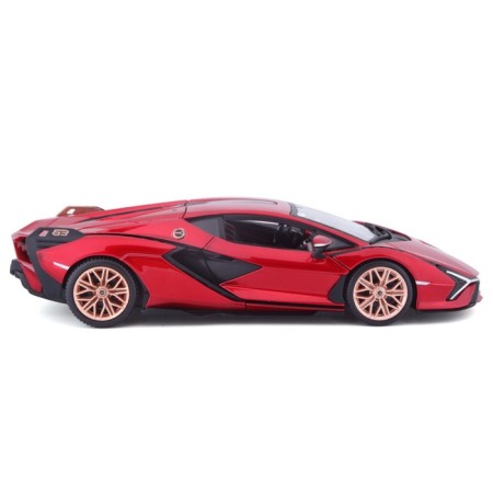 BBURAGO LAMBORGHINI SIAN FKP 37, Die-Cast, 1:24, opening doors, red red-1