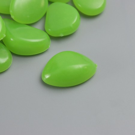 Decor for creativity plastic shines in the dark "green pebbles" set 12 pcs-2