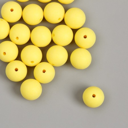 Beads for creativity plastic "Lemon" matte d = 1.2 cm set 20 g-1