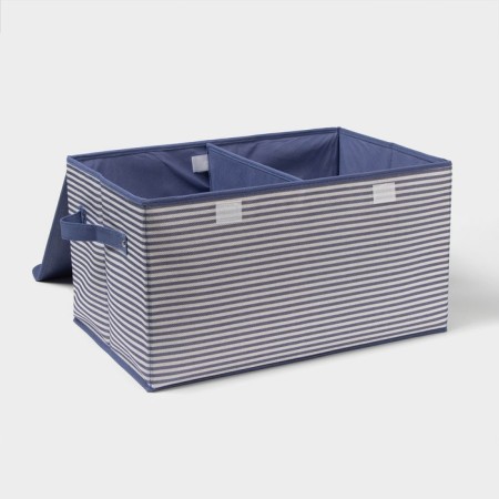 Stelly box for storage "stripes", 44.5 × 30 × 24.5 cm, blue color-2