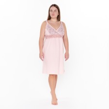 Night shirt female, pink color, size 52