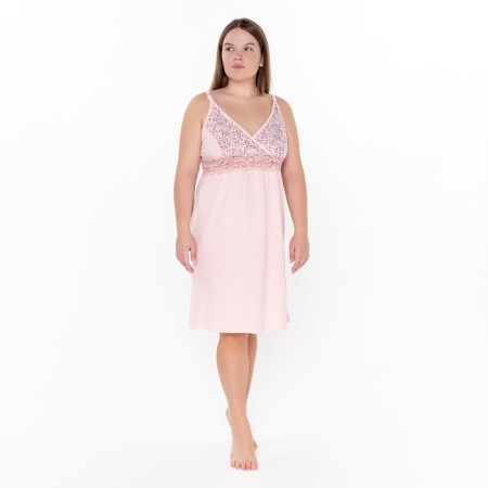 Night shirt female, pink color, size 52