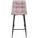 Baric stool for metal/velor, black/pink 43x42x93 cm
