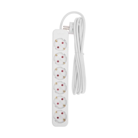 Extension cord Standard 6 nests, 3m, 3x1.0mm², s/h, white rexant