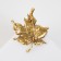 Brooch "Liszt" Maple, red-burgundy color in black gold