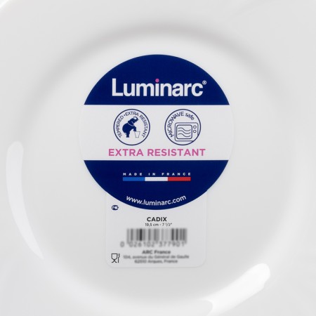 Desser plate of glass scream "Cadix", 19.5 cm, white color-4