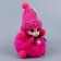 Soft toy "Doll" in a knitted hat, on a key fob, 11 cm, color mix