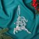 Jewelry decoration "Deer Rogs" 12x11 cm, transparent overflow