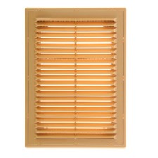 Ventilation ERA 1825 r, 253x183 mm, with a grid, detachable, beige color