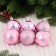 Set of balls plastic D-6 cm, 6 pcs "snowflakes" pink
