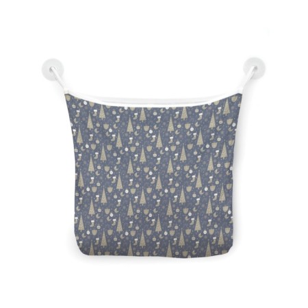 Organizer in a bath on suction cups "New Year's Pattern", for storing toys and trifles, size 33x39 cm-2