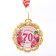 Jubilee medal with the ribbon "70 years. Flowers", D = 70 mm