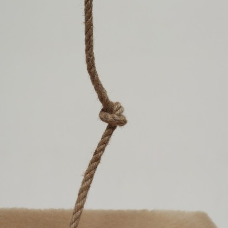 Complex for cats with a claw, with a house and 2 shelves, 37 x 37 x 120 cm, beige-4