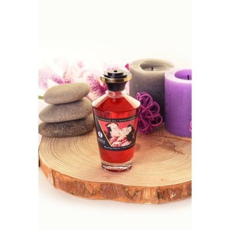 Shunga Blazing Cherry massage oil, heating, cherry, 100 ml-11