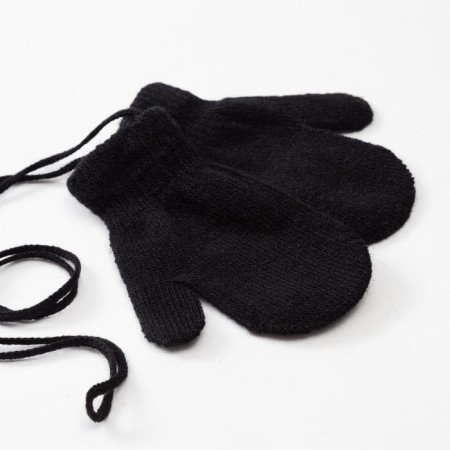 Mitten children's single -layer minku "plain", col. black, rr 14 (4-5 years)