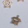 Decor for creativity Metal "Heart intertwined with a star" Rhinas 1.8x1.9 cm
