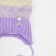 Kit (hat and snood) for the girl, lilac/yellow color, size 47-50 cm