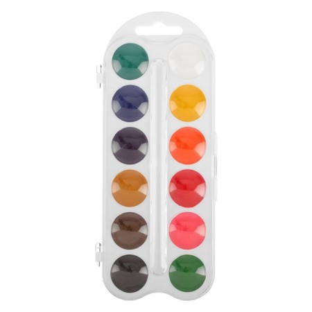 Honey watercolor ZHK "Flower", 12 colors, in a plastic box, without a brush-5