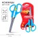 Baby scissors 13 cm, safe, plastic handles with a latch, cars, mix