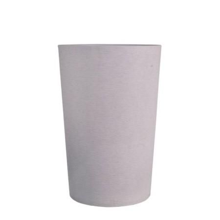 High pots with drainage liner, 63l white stone 40x40x60cm