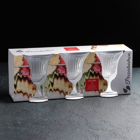 A set of ice cream cream glass ace ville, d = 10 cm, 3 pcs-2
