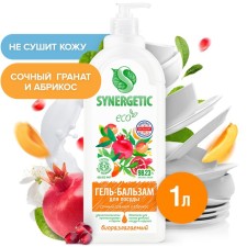 Gel-balm for washing dishes and children's toys Synergetic juicy grenade and apricot, biodegradable, 1l