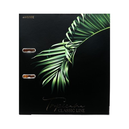 A4, 75 mm, Devente tropicana, laminated cardboard, black/green, collapsible.-2