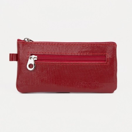 Key of zipper, length 13, 5 cm, 2 rings, red color