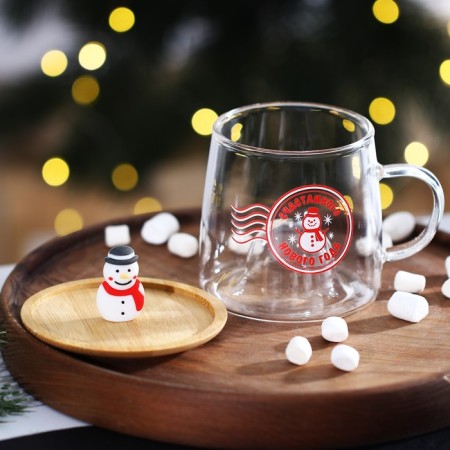Glass mug with a "happy New Year" lid, 350 ml-4