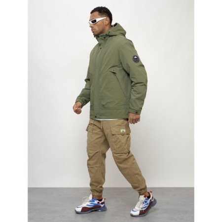 Male spring jacket, size 48, khaki color-10