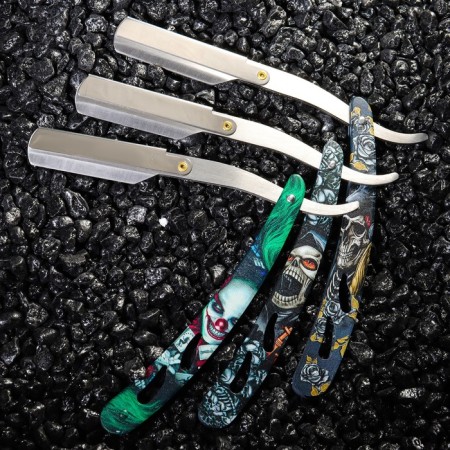 Dangerous razor Shavett (without blades) made of stainless steel, with a print-1
