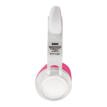 Headphones Quumo Game Cat White, Game, microphone, USB+3.5 mm, 2m, white/pink-4