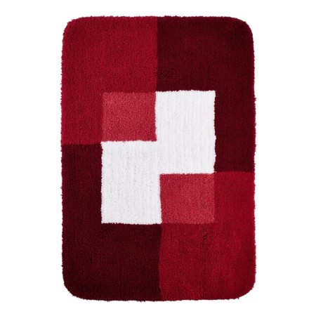 Coins bathroom mat, red, 60x90 cm