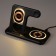 Wireless charger 3 in 1 Y36, 15 W, folding, backlight, USB, Type-C, black